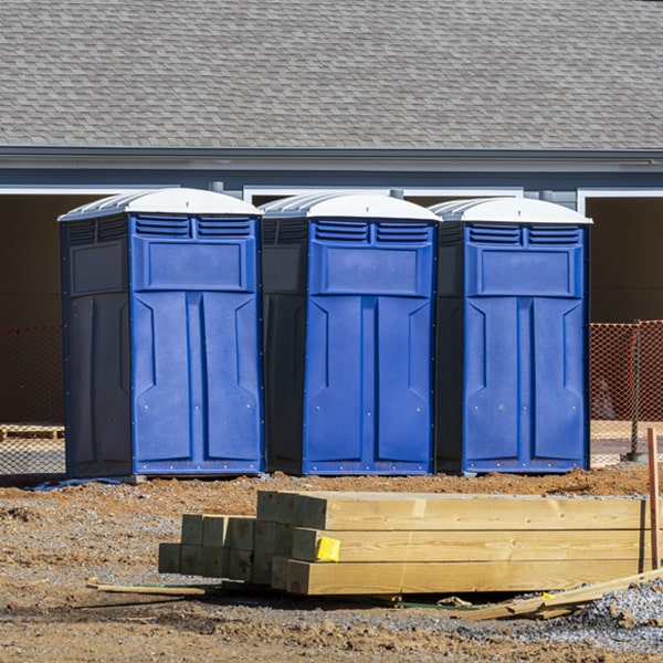 how often are the portable restrooms cleaned and serviced during a rental period in Dexter MO